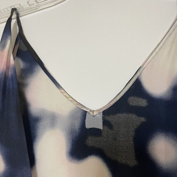 3.1 Phillip Lim silk blue ivory graphic abstract scoop back slip dress size 6 - Picture 2 of 6